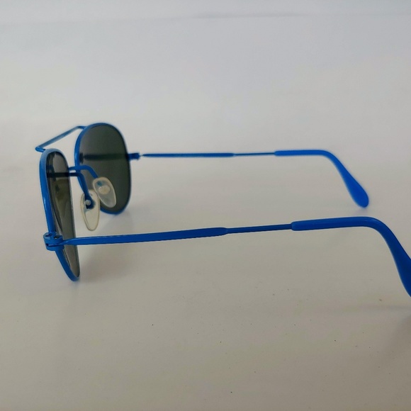 (NWT) Vintage 90's Kids Aviator Metal Sport Sunglasses (R.Blue) - Picture 2 of 4